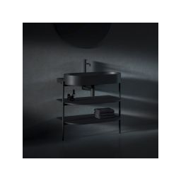 Ravak Yard umywalka 80,5x50 cm owalna meblowa czarna XJX0D280002