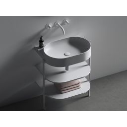 Ravak Yard umywalka 60,5x50 cm półokrągła biały mat XJX0E060000