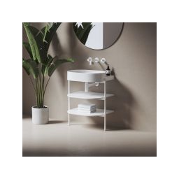 Ravak Yard umywalka 60,5x50 cm półokrągła biały mat XJX0E060000