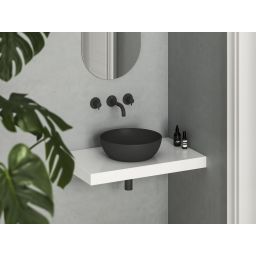 Ravak Uni Slim umywalka 40x40 cm okrągła nablatowa biały mat XJX0E140000