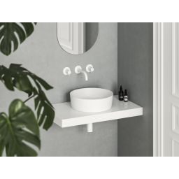 Ravak Uni Slim umywalka 40x40 cm okrągła nablatowa biały mat XJX0E140001