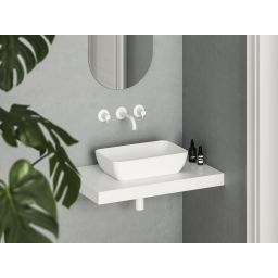 Ravak Uni Slim umywalka 50x31 cm prostokątna nablatowa biały mat XJX0E150000