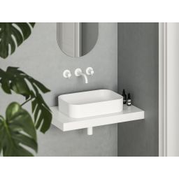 Ravak Ceramic R Slim umywalka 55x37 cm nablatowa prostokątna biały mat XJX0E155004