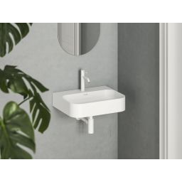 Ravak Ceramic R Slim Wall N umywalka 55,3x45,2 cm prostokątna ścienna biały mat XJX0E155006