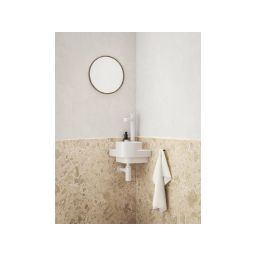 Ravak Yard umywalka 28x28 cm narożna biały mat XJX0E228001