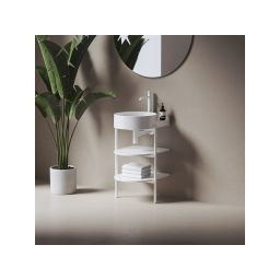 Ravak Yard umywalka 50x40,5 cm półokrągła biały mat XJX0E240001