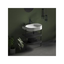 Ravak Yard umywalka 60,5x50 cm półokrągła biały mat XJX0E260001