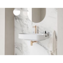 Ravak Yard umywalka 80,5x50 cm półokrągła biały mat XJX0E280001