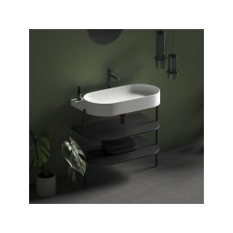 Ravak Yard umywalka 80,5x50 cm półokrągła biały mat XJX0E280001