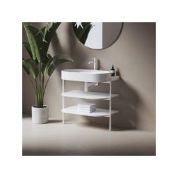 Ravak Yard umywalka 80,5x50 cm półokrągła biały mat XJX0E280001