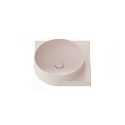 Ravak Yard umywalka 45x45 cm półokrągła ścienna alabaster pink XJX0G045000