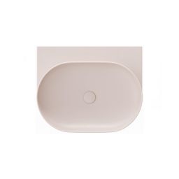 Ravak Yard umywalka 60,5x50 cm półokrągła ścienna alabaster pink XJX0G060000