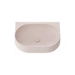 Ravak Yard umywalka 60,5x50 cm półokrągła ścienna alabaster pink XJX0G060000