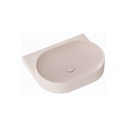 Ravak Yard umywalka 60,5x50 cm półokrągła ścienna alabaster pink XJX0G060000