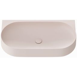 Ravak Yard umywalka 80,5x50 cm półokrągła ścienna alabaster pink XJX0G080000