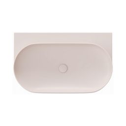 Ravak Yard umywalka 80,5x50 cm półokrągła ścienna alabaster pink XJX0G080000