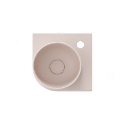 Ravak Yard umywalka 28x28 cm półokrągła ścienna alabaster pink XJX0G228000