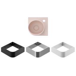 Ravak Yard umywalka 28x28 cm półokrągła ścienna alabaster pink XJX0G228000