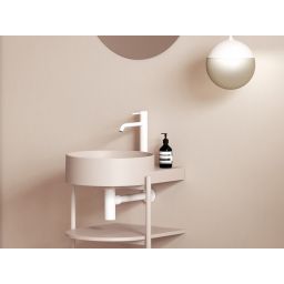 Ravak Yard umywalka 50x40,5 cm półokrągła ścienna alabaster pink XJX0G240000