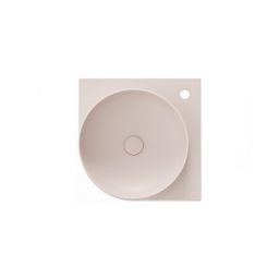 Ravak Yard umywalka 45x45 cm półokrągła narożna ścienna alabaster pink XJX0G245000