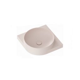 Ravak Yard umywalka 45x45 cm półokrągła narożna ścienna alabaster pink XJX0G245000
