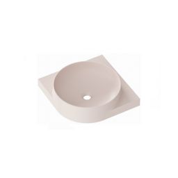 Ravak Yard umywalka 45x45 cm półokrągła narożna ścienna alabaster pink XJX0G245000