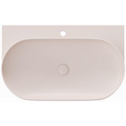 Ravak Yard umywalka 80,5x50 cm półokrągła ścienna alabaster pink XJX0G280000