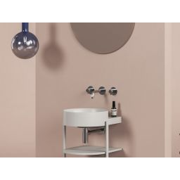 Ravak Yard umywalka 50x40,5 cm półokrągła ścienna smoke grey XJX0O040000