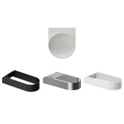 Ravak Yard umywalka 50x40,5 cm półokrągła ścienna smoke grey XJX0O040000