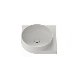 Ravak Yard umywalka 45x45 cm półokrągła ścienna smoke grey XJX0O045000