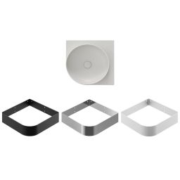 Ravak Yard umywalka 45x45 cm półokrągła ścienna smoke grey XJX0O045000