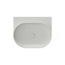 Ravak Yard umywalka 60,5x50 cm półokrągła ścienna smoke grey XJX0O060000