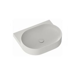 Ravak Yard umywalka 60,5x50 cm półokrągła ścienna smoke grey XJX0O060000