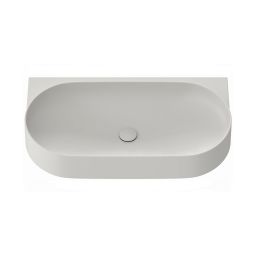 Ravak Yard umywalka 80,5x50 cm półokrągła ścienna smoke grey XJX0O080000