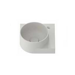 Ravak Yard umywalka 28x28 cm półokrągła ścienna smoke grey XJX0O228000