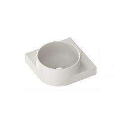 Ravak Yard umywalka 28x28 cm półokrągła ścienna smoke grey XJX0O228000