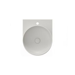 Ravak Yard umywalka 50x40,5 cm półokrągła ścienna smoke grey XJX0O240000