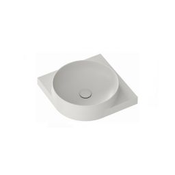 Ravak Yard umywalka 45x45 cm półokrągła ścienna smoke grey XJX0O245000