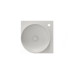 Ravak Yard umywalka 45x45 cm półokrągła ścienna smoke grey XJX0O245000