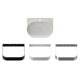 Ravak Yard umywalka 60,5x50 cm półokrągła ścienna smoke grey XJX0O260000