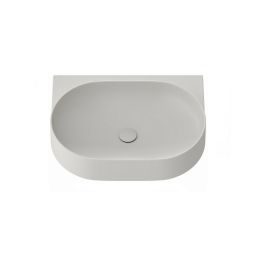 Ravak Yard umywalka 60,5x50 cm półokrągła ścienna smoke grey XJX0O260000