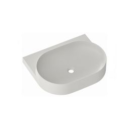 Ravak Yard umywalka 60,5x50 cm półokrągła ścienna smoke grey XJX0O260000