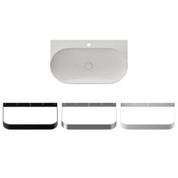 Ravak Yard umywalka 80,5x50 cm półokrągła ścienna smoke grey XJX0O280000