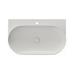 Ravak Yard umywalka 80,5x50 cm półokrągła ścienna smoke grey XJX0O280000