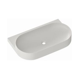 Ravak Yard umywalka 80,5x50 cm półokrągła ścienna smoke grey XJX0O280000