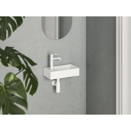 Ravak Veda umywalka 40,8x22,2 cm prostokątna ścienna biała XJXL1240000