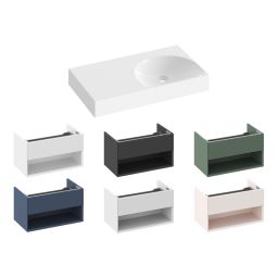 Ravak Lite umywalka 80x45 cm prostokątna meblowa biała XJXL1380000