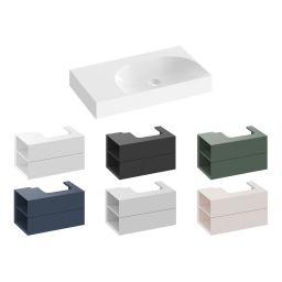 Ravak Lite umywalka 80x45 cm prostokątna meblowa biała XJXL1380001