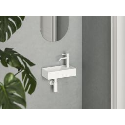 Ravak Veda umywalka 40,8x22,2 cm prostokątna ścienna biała XJXP1240000