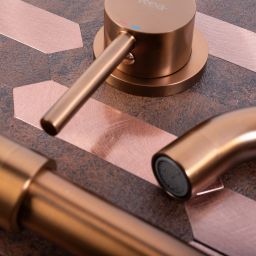 Rea Lungo bateria umywalkowa podtynkowa miedź szczotkowana REA-B4601